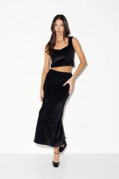 Юбка прямого кроя из мягкого фактурного полотна ANNETE A1389 - фото 3