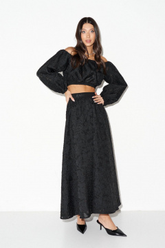 Юбка солнце из полупрозрачного полотна с логотипом ANNETE A1393 - фото 2