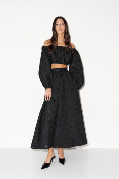 Юбка солнце из полупрозрачного полотна с логотипом ANNETE A1393 - фото 1