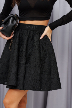 Юбка солнце из полупрозрачного фактурного полотна ANNETE A1394 - фото 3