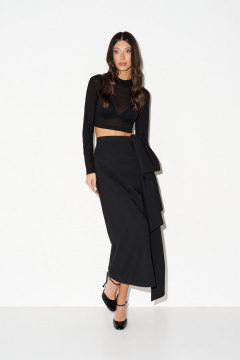 Классическая юбка миди с бантом из косюмной ткани ANNETE A1397 - фото 4