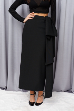 Классическая юбка миди с бантом из косюмной ткани ANNETE A1397 - фото 3