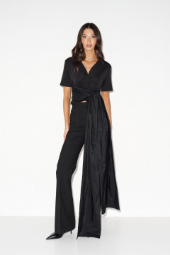 Джемпер из трикотажа с декоративными лентами ANNETE A2054 - фото 4