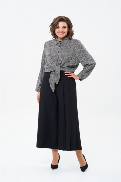 Женский деловой комплект блузка и брюки из текстиля Rishelie 974-1 - фото 3