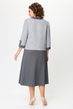 Жакет и юбка демисезонный на каждый день из текстиля DaLi 7002.2 серый - фото 4
