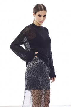 Брюки свободного силуэта с эластичной тесьмой из текстиля DAVA 5205 серый - фото 5