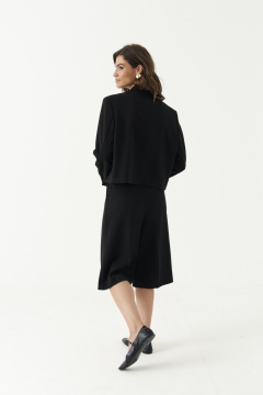 Демисезонный черный жакет из смесовой ткани Панда 192530w черный - фото 5