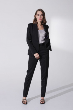 Черные брюки с высокой посадкой из костюмной ткани HELEN BIRCH В013 черный - фото 3