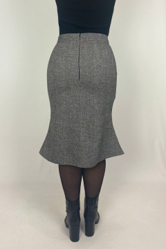 Юбка серая деловая или на каждый день из текстиля VLADOR 500128 темно-серый - фото 5