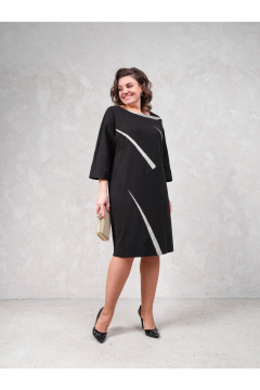 Платье с блестящими вставками и асимметричной горловиной Avanti 1676 - фото 1