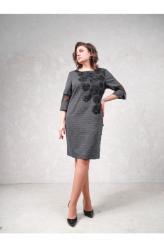 Нарядное платье из строгой вискозы и трикотажа Avanti 1282-4 - фото 1
