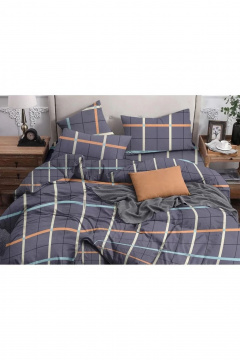 Комплект постельного белья Евро из текстиля СонМаркет Поплин Уэльс (comfort) Евро-2 - фото 1