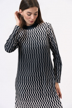 Платье на каждый день с вискозой и трикотажем Art Ribbon M1051P - фото 3