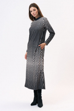 Платье на каждый день с вискозой и трикотажем Art Ribbon M1051P - фото 2