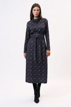 Платье на каждый день с вискозой и трикотажем Art Ribbon M1047P - фото 2