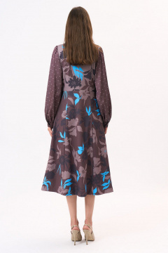 Платье на каждый день с трикотажем и вискозой Art Ribbon M1043P - фото 3