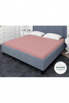 Простыня на резинке белая круглогодичная из текстиля СонМаркет Бязь Пудра - фото 1