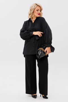 Демисезонный костюм 2-ка из текстиля и хлопка Anastasia 1114.1 черный - фото 3