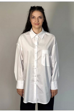 Блуза женская прямого силуэта из текстиля для делового образа Tammi 1Ш77-24/1 - фото 2