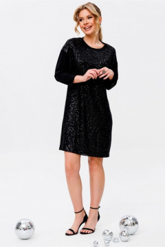 Нарядное платье с пайетками и сеткой на длинный рукав Faufilure C1697 - фото 2