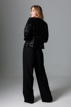 Элегантный брючный комплект из жакета с пайетками и палаццо Ларс Стиль 1019 - фото 5