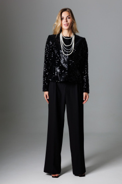 Элегантный брючный комплект из жакета с пайетками и палаццо Ларс Стиль 1019 - фото 1