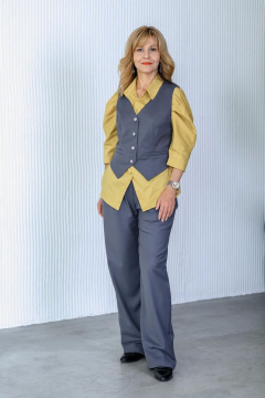 Брюки палаццо женские широкие из текстиля для офисных и праздничных случаев Tammi 3Т89-24/5 - фото 3