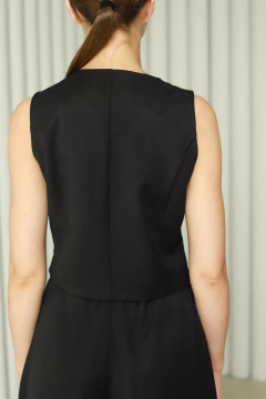 Жилет женский короткий из текстиля для офисных и праздничных образов Tammi 3т83-24/3 - фото 3