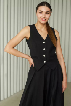 Жилет женский короткий из текстиля для офисных и праздничных образов Tammi 3т83-24/3 - фото 1