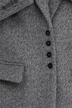 Жакет прямого силуэта из пальтовой ткани для демисезона PiRS 5788 серый - фото 4