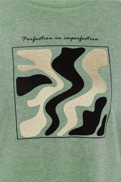 Джемпер с воротником стойка и дизайнерской печатью Jurimex 3252 - фото 2