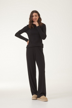 Джемпер и брюки из трикотажа для повседневного стиля T.N.D М436/1 черный - фото 1