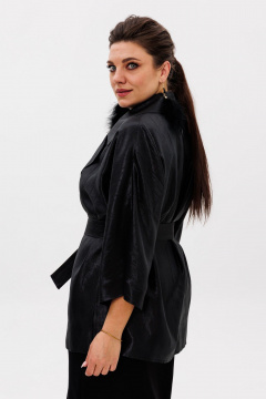 Жакет-рубашка с поясом и кимоно рукавами Anelli 1508 затмение - фото 3