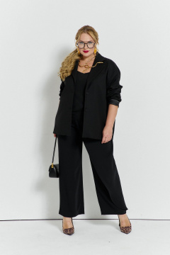 Черный жакет и брюки из вискозы с классическим кроем TEZA 5724 черный - фото 4