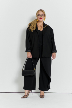 Черный жакет и брюки из вискозы с классическим кроем TEZA 5724 черный - фото 1