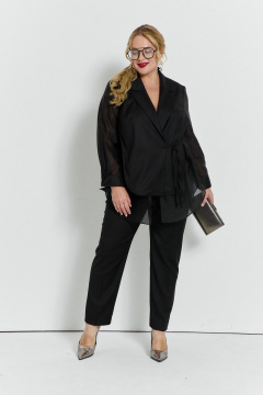 Блуза и брюки из вискозы для стильных будней TEZA 5729 черный - фото 2