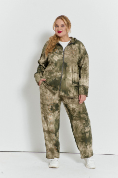 Костюм из трикотажных хлопковых брюк и толстовки TEZA 5730 тай-дай - фото 1