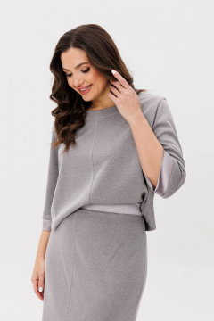Костюм с юбкой из трикотажа с меланжевым эффектом Fantazia Mod 4898 - фото 5