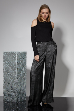 Брюки-палаццо из струящейся вискозы с карманами NiV NiV 7006 - фото 4