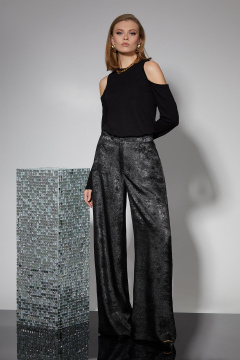 Брюки-палаццо из струящейся вискозы с карманами NiV NiV 7006 - фото 1