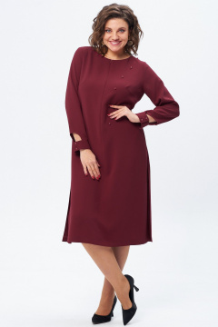 Платье с рюшей и оборками из костюмной ткани Angelina & Сo 1193 - фото 3