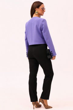 Укороченный жакет из однотонной ткани в стиле casual Angelina & Сo 1195 - фото 4