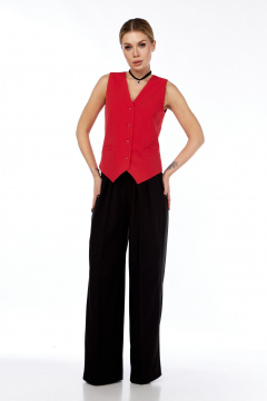 Демисезонные брюки палаццо с зауженным к низу кроем DNM 036 черный - фото 1