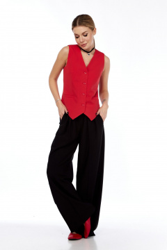 Демисезонные брюки палаццо с зауженным к низу кроем DNM 036 черный - фото 2