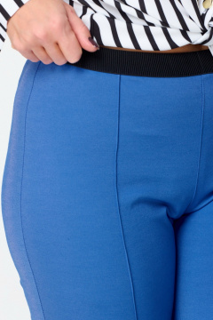 Брюки клеш из трикотажа с резинкой на поясе Nika.PL 0502201 синий - фото 4