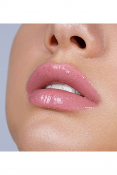 Глянцевый блеск для губ розовый с перламутровым эффектом LUXVISAGE Glass Shine 24 Ice Rose - фото 2