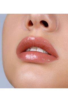 Губной блеск розовый с влажным сиянием и витаминами LUXVISAGE Glass Shine 25 Spicy Rose - фото 2