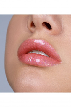 Блеск для губ розовый с полупрозрачным шиммером и защитой LUXVISAGE Glass Shine 26 Hot Pink - фото 2