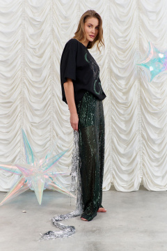 Брючки нарядные зеленые из текстиля SODA 4902 - фото 3