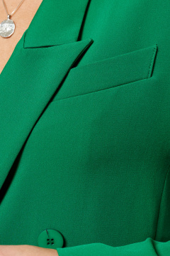 Жакет деловой оверсайз зеленый из текстиля Панда 123330w зеленый - фото 4